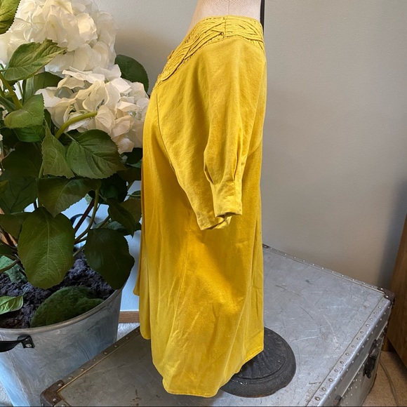 Anthropolgie Deletta mustard top - Picture 2 of 7